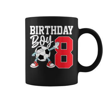 8Th Birthday For Boys Football Soccer Eight Year 8 Old Coffee Mug - Seseable