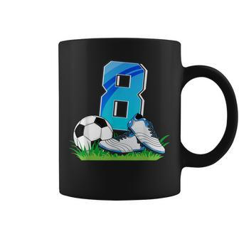 8Th Birthday Football Soccer 8 Years Old Boys Coffee Mug - Seseable