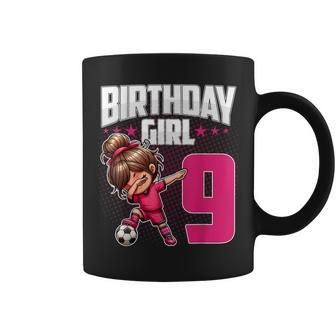 9 Geburtstag Mädchen Fußball Dabbing – 9 Jahre Altes Mädchen Geburtstag Tassen - Seseable