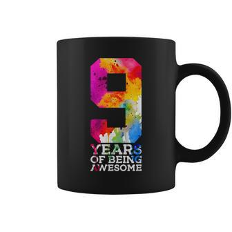 9 Years Of Being Awesome 9Th Birthday Coffee Mug - Seseable
