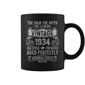 90 Year Old Vintage 1934 Man Myth Legend 90Th Birthday Coffee Mug - Thegiftio UK