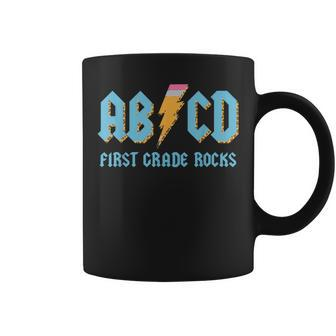 Abcd Pencil Leopard 1St Grade Rocks Back To School Teacher Coffee Mug - Monsterry CA