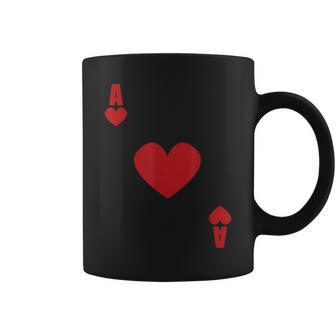 Ace Of Hearts Poker Card Blackjack Texas Holdem Poker Player Coffee Mug - Monsterry