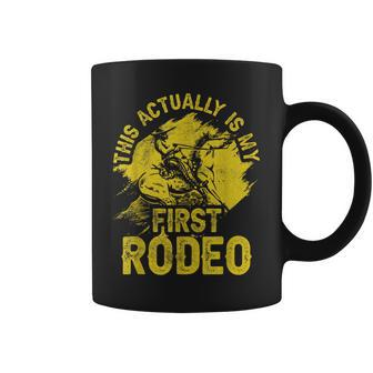 This Actually Is My First Rodeo Texas Cowboys Cute Cowboy Coffee Mug - Thegiftio UK