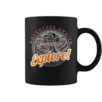 Adventure Awaits Go Find It Explore Travel Adventure Coffee Mug - Monsterry UK