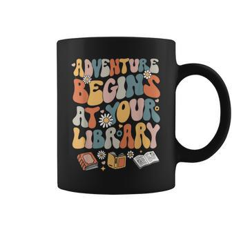 Adventure Begins At Your Library Summer Reading 2024 Flowers Coffee Mug - Seseable