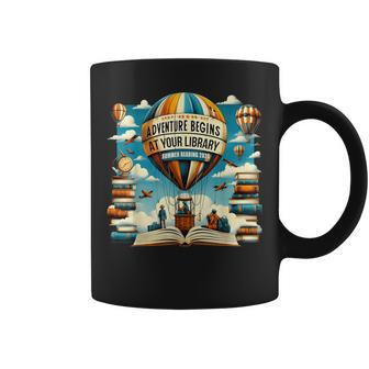 Adventure Begins At Your Library Summer Reading Hot Balloon Coffee Mug - Monsterry AU