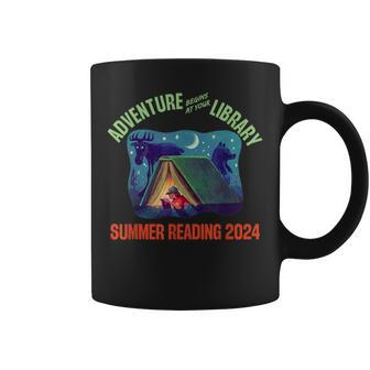 Adventure Begins At Your Library Summer Reading Program 2024 Coffee Mug - Seseable