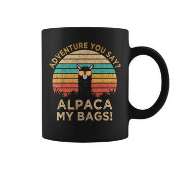 Adventure You Say Alpaca My Bags Vintage Travel Coffee Mug - Monsterry UK