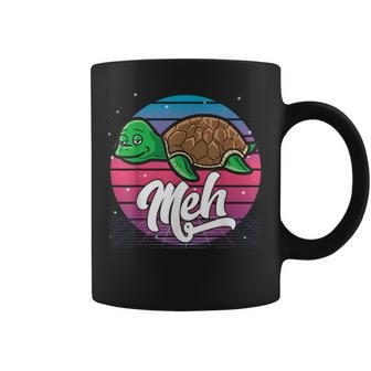 Aesthetic Vaporwave Japanese Otaku Meme Meh Sea Turtle Coffee Mug - Monsterry