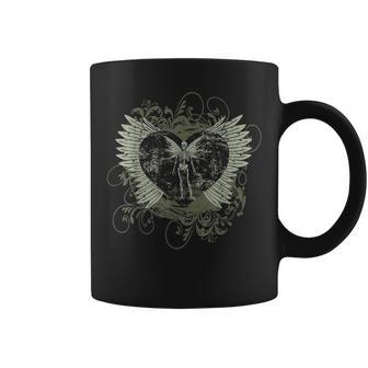 Aesthetic Y2k Fairy Wings Skeleton Alt Grunge Coffee Mug - Seseable