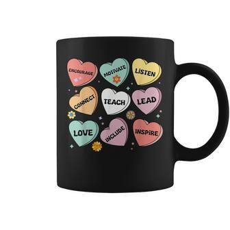Affirmations Candy Heart Teacher Valentine's Day 2024 Women Coffee Mug - Thegiftio UK