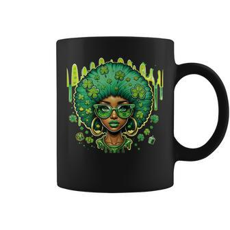 African American Female Leprechaun Black St Patrick's Day Coffee Mug - Seseable