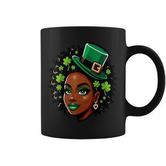 African American Female Leprechaun Black St Patrick's Day Coffee Mug | Mazezy