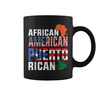 African American And Puerto Rican Flag American Puerto Rican Coffee Mug - Thegiftio UK