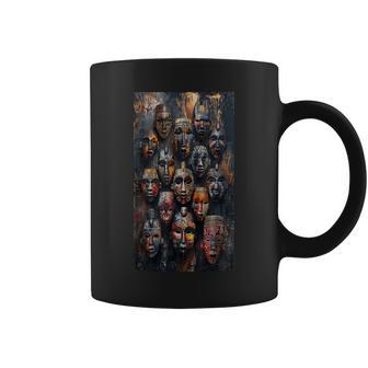 African African Masks Tribal Ethnic Traditional Coffee Mug - Monsterry DE