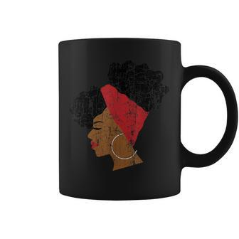 Afro Puff Vintage Natural Hair For Black Women Coffee Mug - Monsterry DE