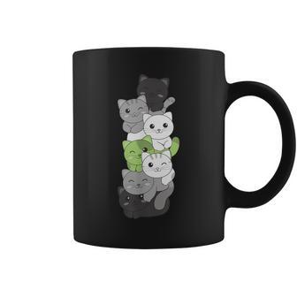 Agender Flag Non Binary Pride Lgbtq Cats Cute Agender Cat Coffee Mug - Monsterry CA