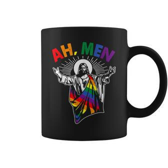 Ah Lgbt Gay Pride Jesus Rainbow Flag Coffee Mug - Monsterry AU
