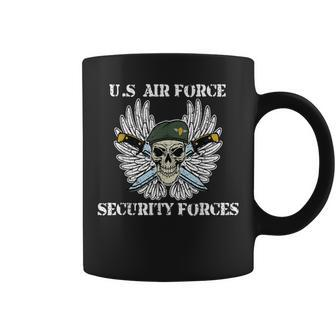 Air Force Security Forces -Cool Distressed Skull Coffee Mug - Monsterry DE