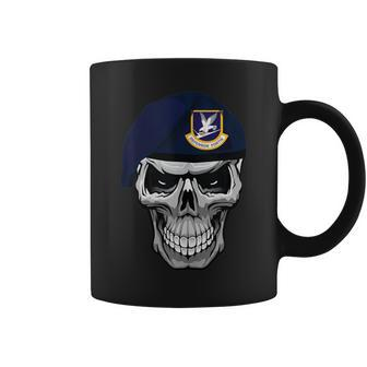 Air Force Security Forces Defender Skull Beret Coffee Mug - Monsterry