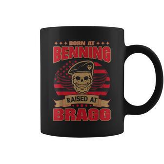 Airborne Veteran Us Flag Born At Benning Raised At Bragg Coffee Mug - Monsterry UK