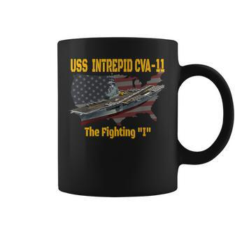 Aircraft Carrier Uss Intrepid Cva-11 Veterans Day Father Day Coffee Mug - Monsterry DE