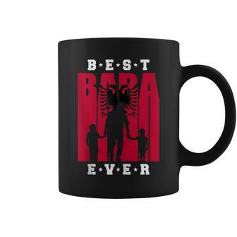 Albanian Dad 2 Boys Fathers Day Albania Flag Shqiptar Baba Coffee Mug - Monsterry CA