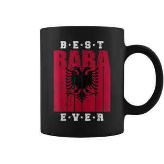 Albanian Dad Fathers Day Vintage Albania Flag Shqiptar Baba Coffee Mug - Monsterry CA