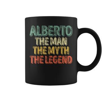 Alberto El Hombre El Mito La Leyenda Camisa Primer Nombre Alberto Taza de café - Regaloses