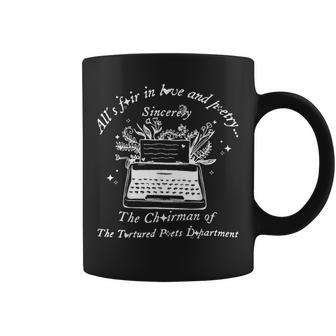 All's Fair In Love & Poetry Valentines Day Men Coffee Mug - Seseable