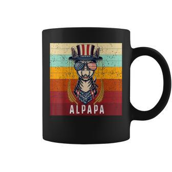 Alpapa Fan Llama Fan Lover Father's Day & 4 July Usa Flag Coffee Mug - Thegiftio UK