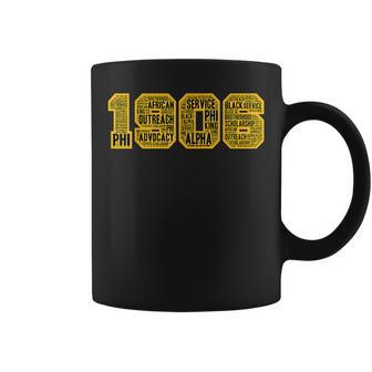 Alpha African Fraternity Hand Sign 1906 Words Coffee Mug | Crazezy