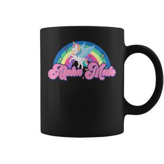 Alpha Male Unicorn Rainbow Ironic Gay Sarcastic Lgbtq Pride Coffee Mug - Monsterry AU