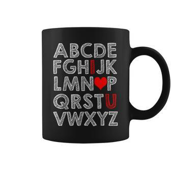 Alphabet Abc I Love You Valentine Day Baby Girl Toddler Coffee Mug | Mazezy