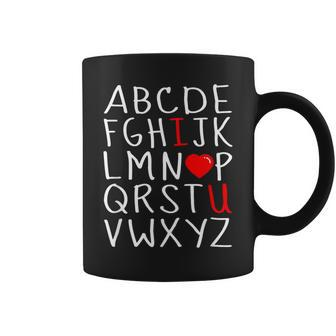 Alphabet Abc I Love You Valentines Day Heart Coffee Mug - Monsterry
