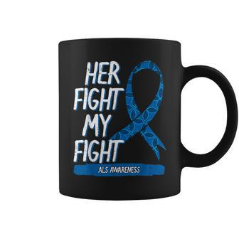 Als Awareness Ribbon Lou Gehrig's Disease Blue Mnd Coffee Mug - Monsterry