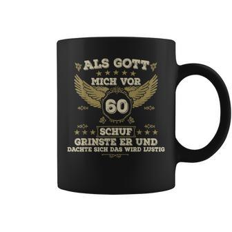 Als Gott Mich Schuf Grinste Er Tassen zum 60. Geburtstag, Witziges Design - Seseable