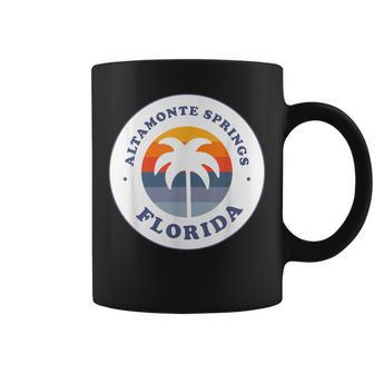 Altamonte Springs Florida Fl Retro Palm Tree Souvenir Coffee Mug - Monsterry DE