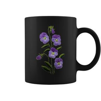 Alzheimer Purple Floral Pansy Dementia Alzheimer's Awareness Coffee Mug - Thegiftio UK