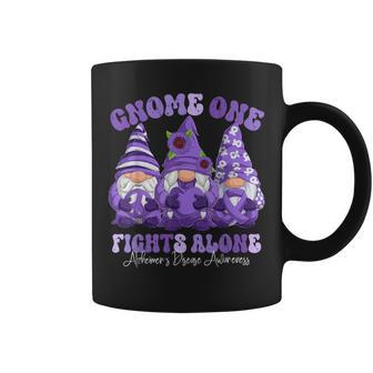Alzheimer's Disease Awareness Month Purple Ribbon Gnomies Coffee Mug - Monsterry DE