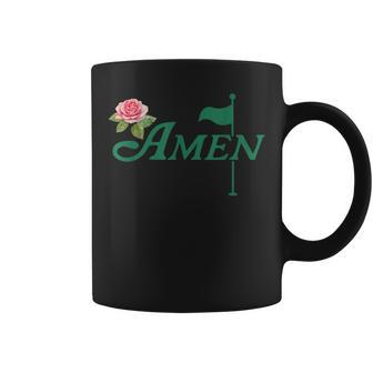 Amen Floral Master Golfer Golf Lover Golf Flower Apparel Coffee Mug | Mazezy DE