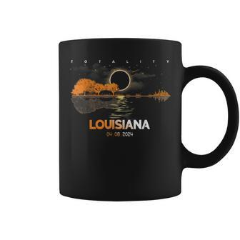 America Guitar Total Solar Eclipse 2024 Louisiana Coffee Mug - Monsterry AU