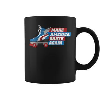 Make America Skate Again Red White & Blue Distressed Coffee Mug - Monsterry