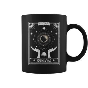 America Total Solar Eclipse 2024 Tarot Card View Totality Coffee Mug - Seseable