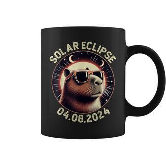 America Totality 40824 Retro Capybara Solar Eclipse 2024 Coffee Mug - Thegiftio UK