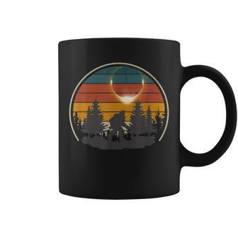 America Totality Retro Bigfoot Total Solar Eclipse 2024 Coffee Mug - Monsterry