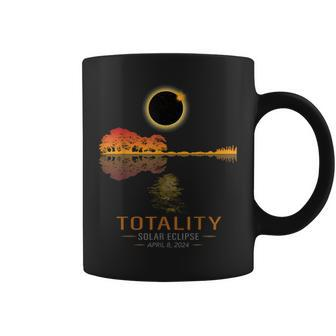 America Totality Spring 4 08 24 Total Solar Eclipse Guitar Coffee Mug - Seseable