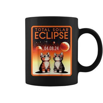America Totality Spring 40824 Total Solar Eclipse 2024 Cat Coffee Mug - Monsterry CA