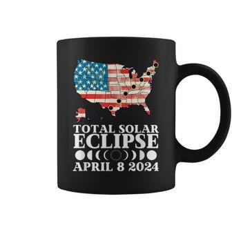 America Totality Total Solar Eclipse April 8 2024 Usa Map Coffee Mug - Monsterry